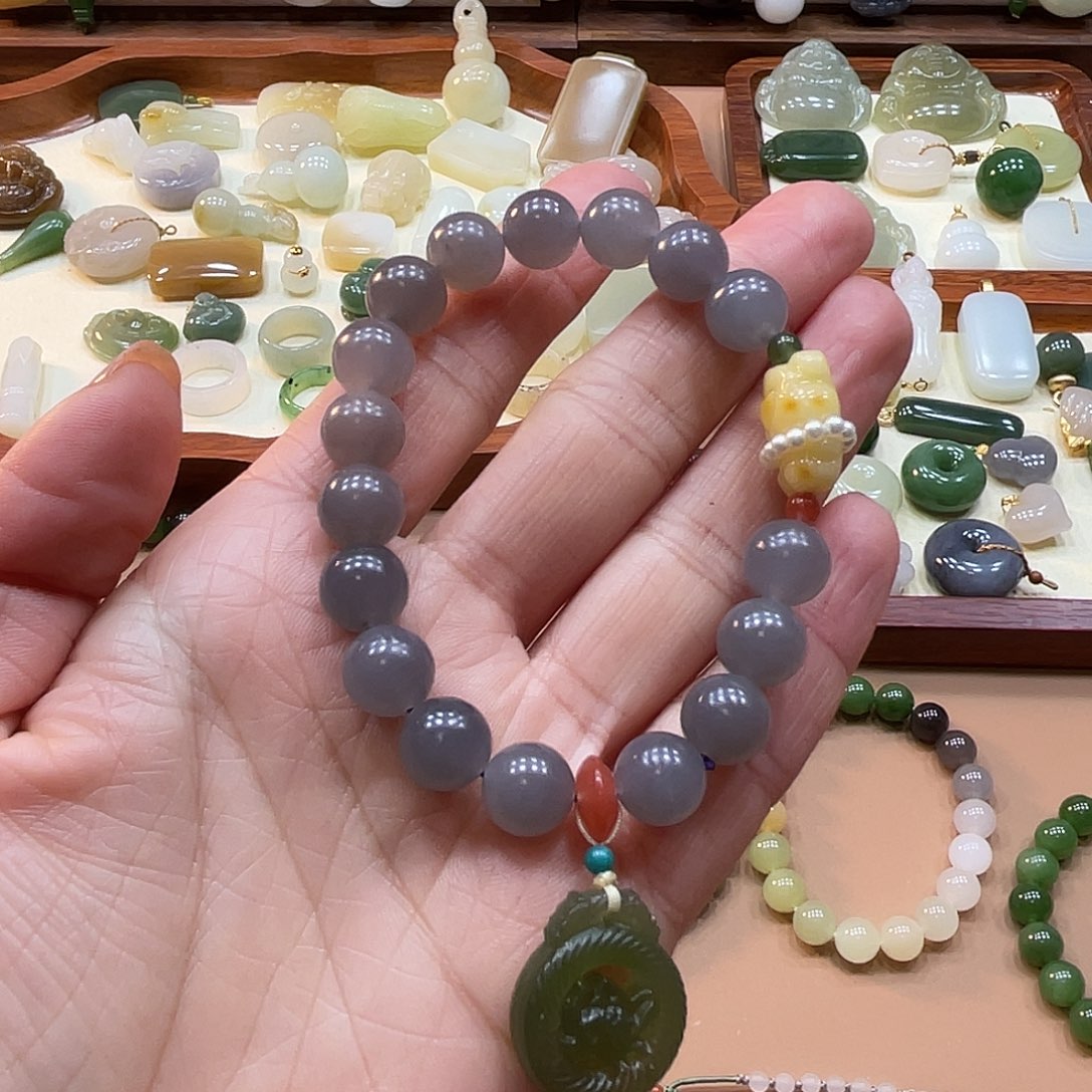 和田玉未镶嵌手链