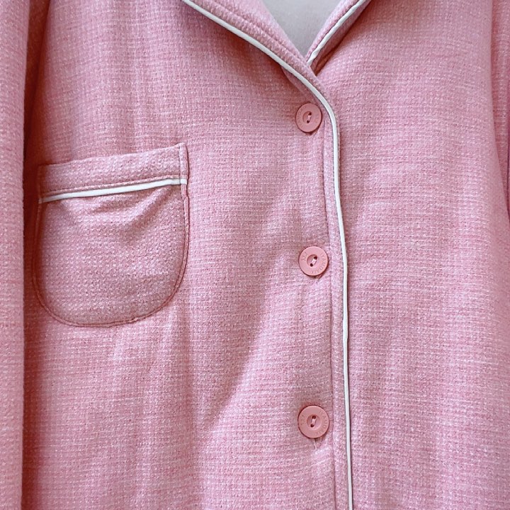 185三层粉色棉家居服