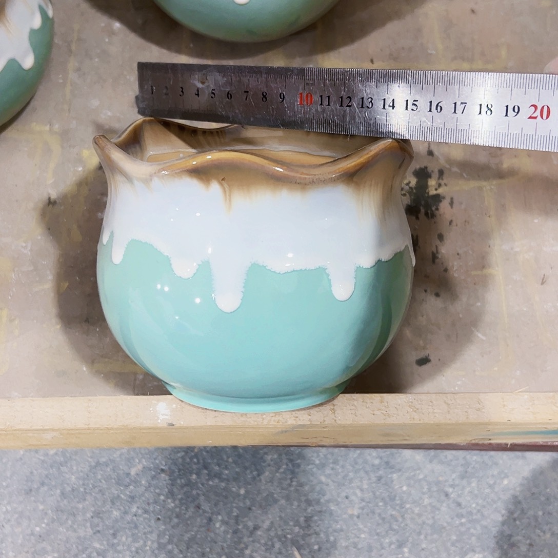 有孔，外贸尾单陶瓷花盆凑单10米包邮