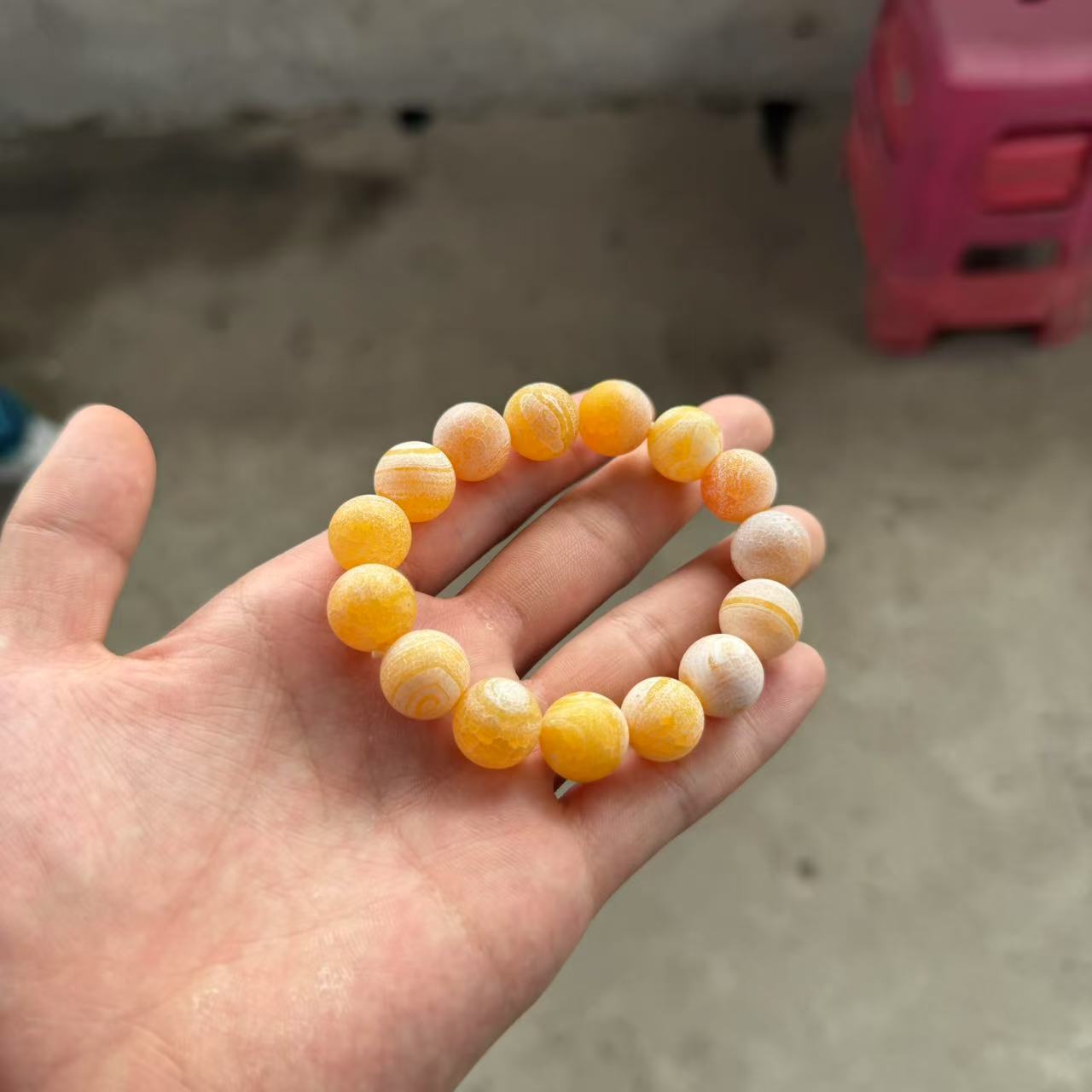 天然玄黄药霜玛瑙手串 A197—多样性发