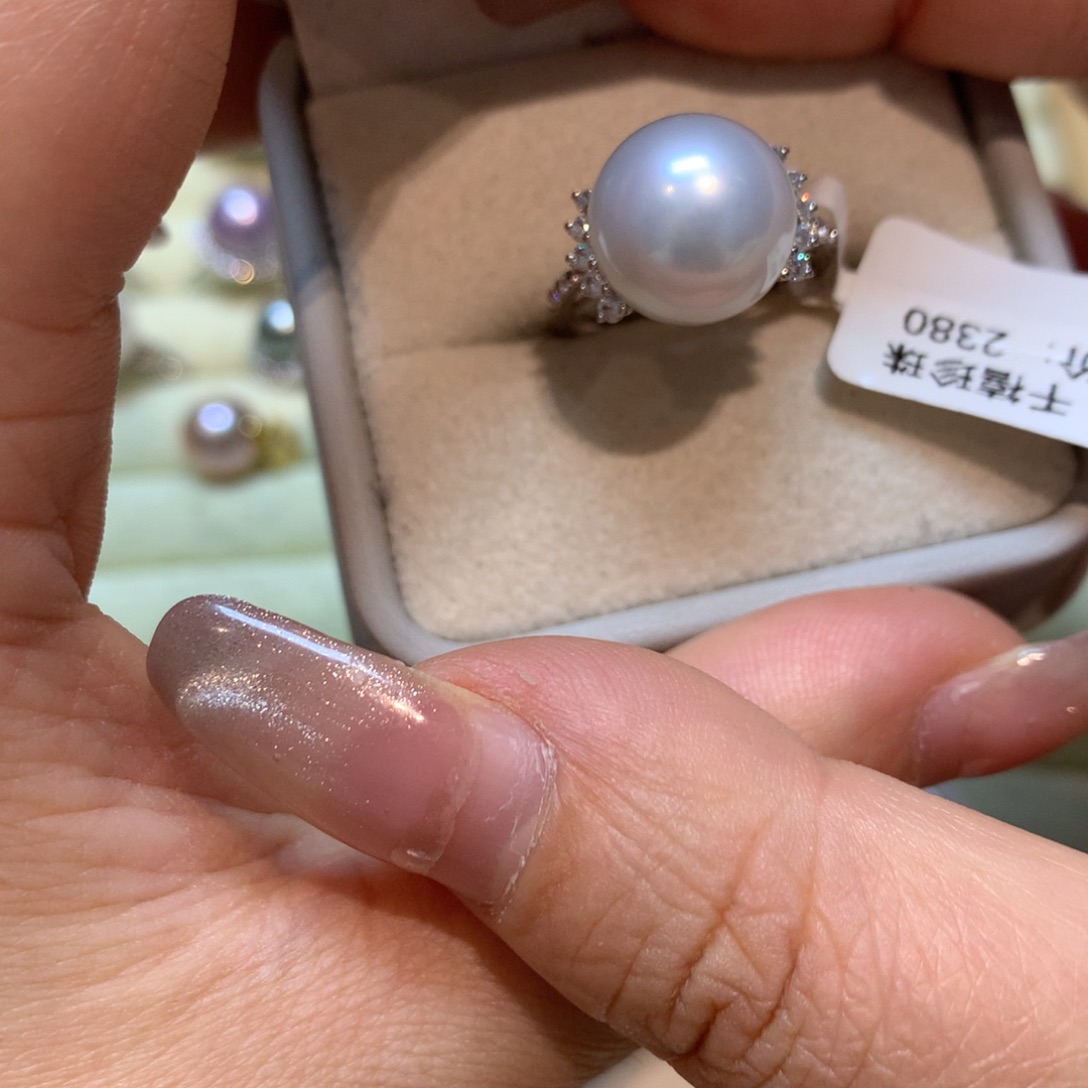 海水珍珠戒指14K金镶嵌