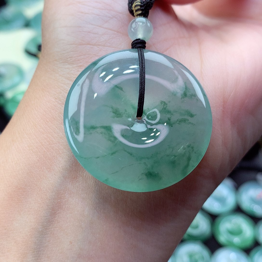 翡翠颈饰未镶嵌6尺寸33.5-6.1