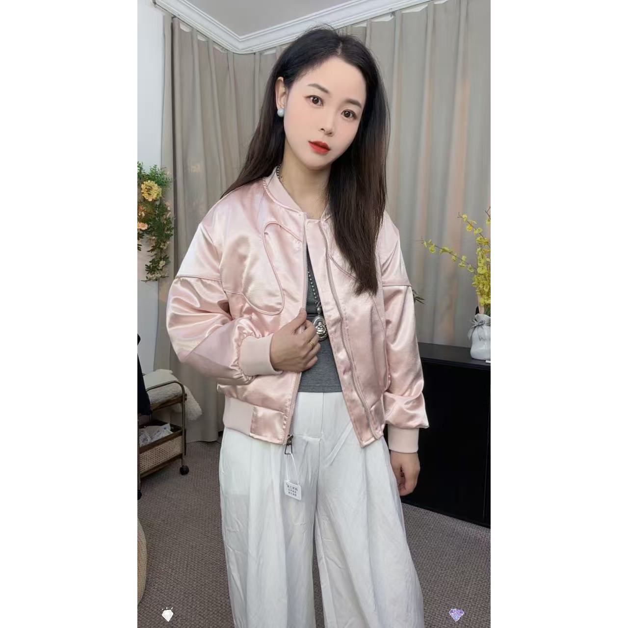 短款拉链短外套女2025秋季新款韩版时尚洋气显瘦上衣宽松显瘦大码
