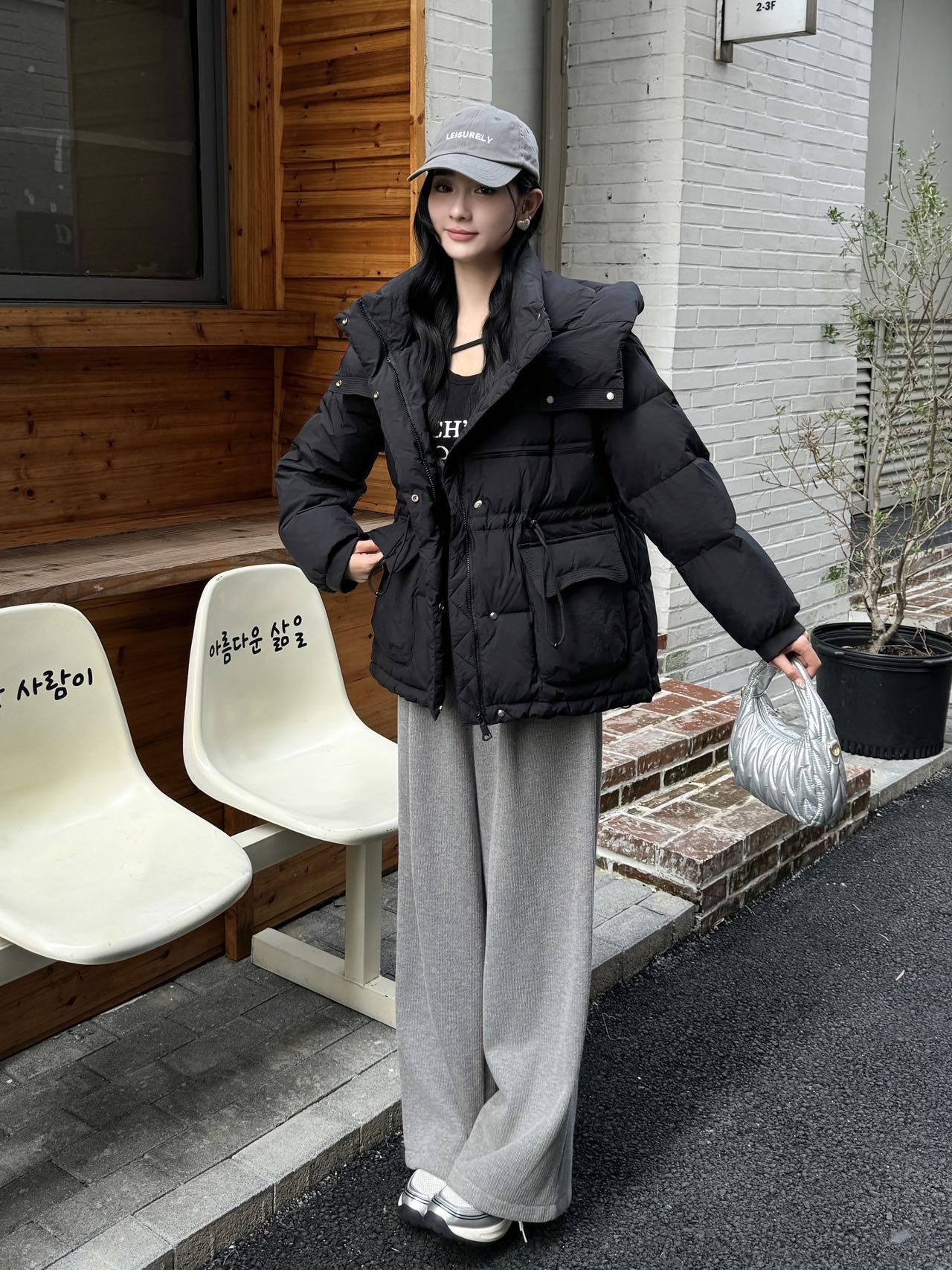 【801-900】萍萍专属连帽休闲风拉链女黄色短款百搭秋冬加厚冬装