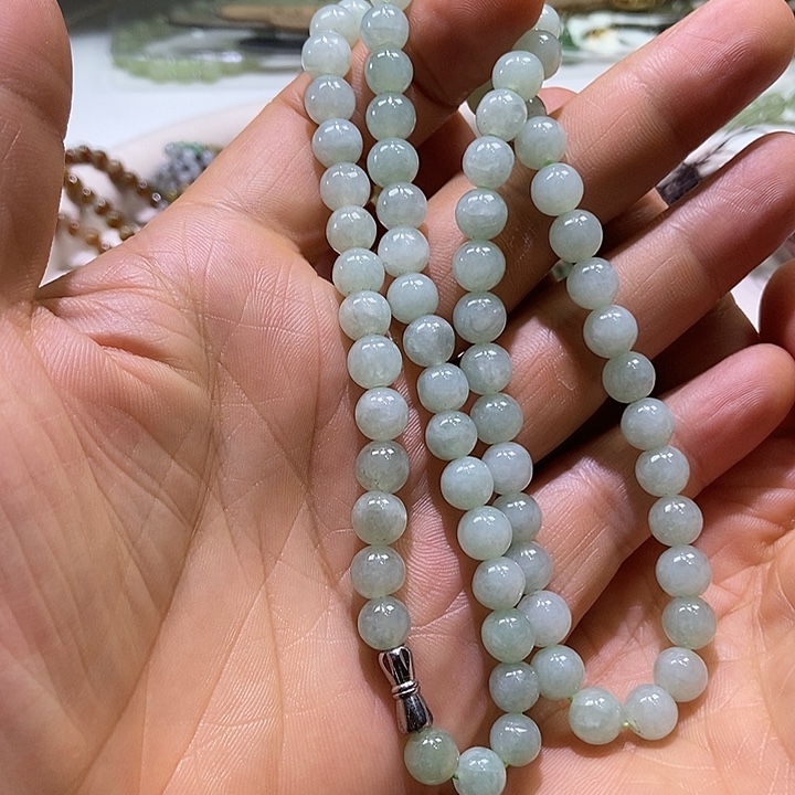 翡翠未镶嵌颈饰项链