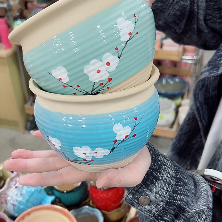 有孔.凑满10元发货多肉陶瓷花盆！