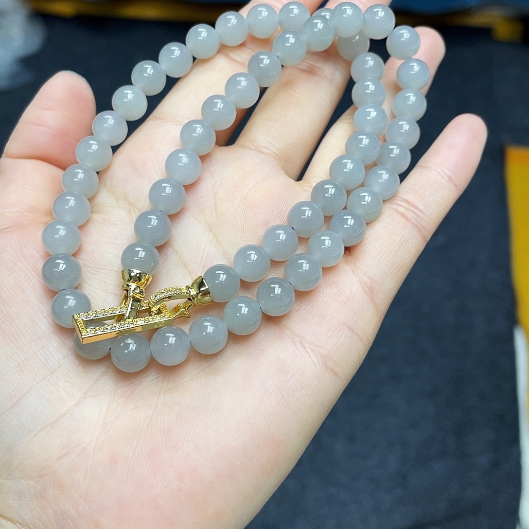 和田玉未镶嵌手镯项链