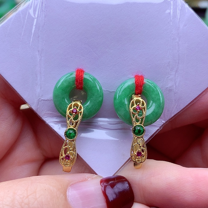 翡翠颈饰银S925镶嵌翡翠