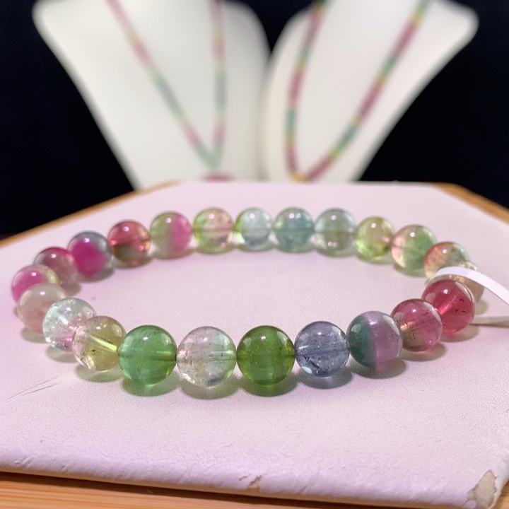 双色碧玺手链未镶嵌