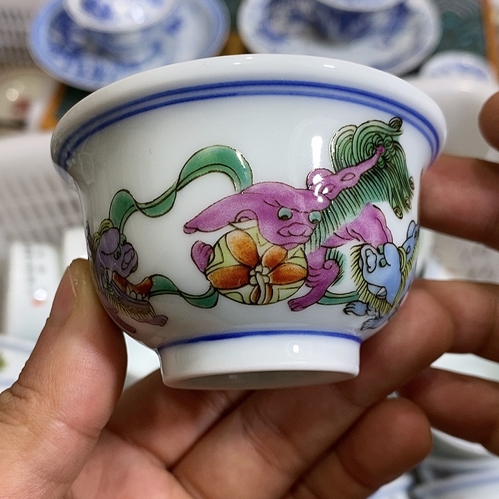 摆件陶景德镇陶瓷主人杯1233