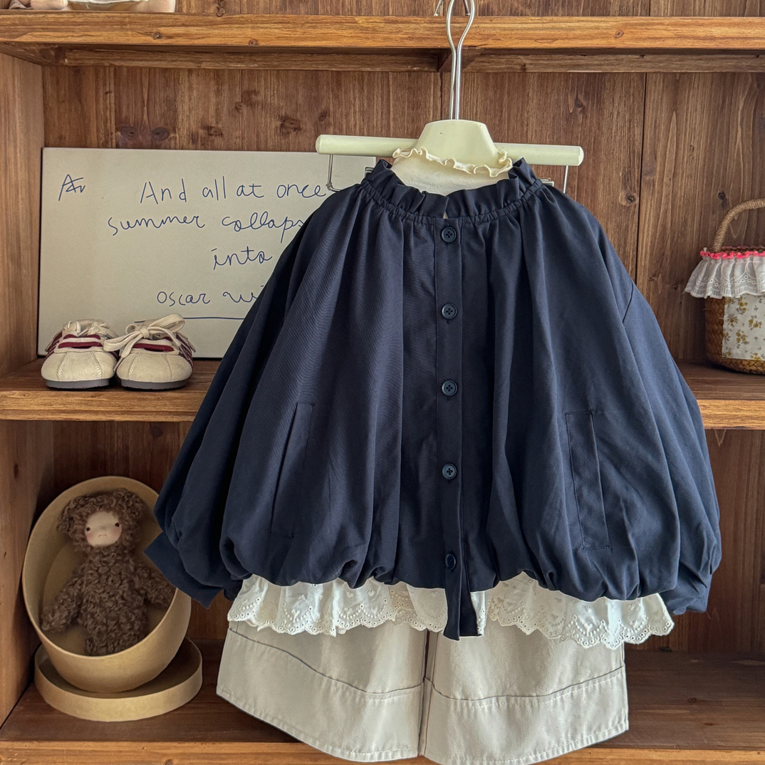 【Y.Y】花边风衣～秋款韩系花苞宽松蕾丝花边外套风衣