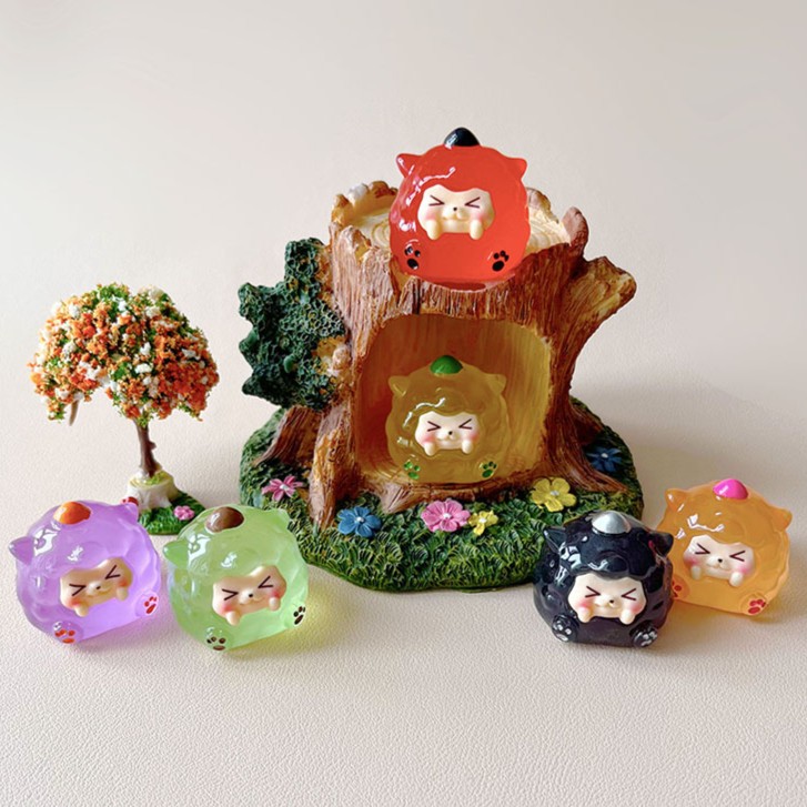 各种类团子混款直播拆】卡通可爱萌粒车载家居摆件钥匙扣配件