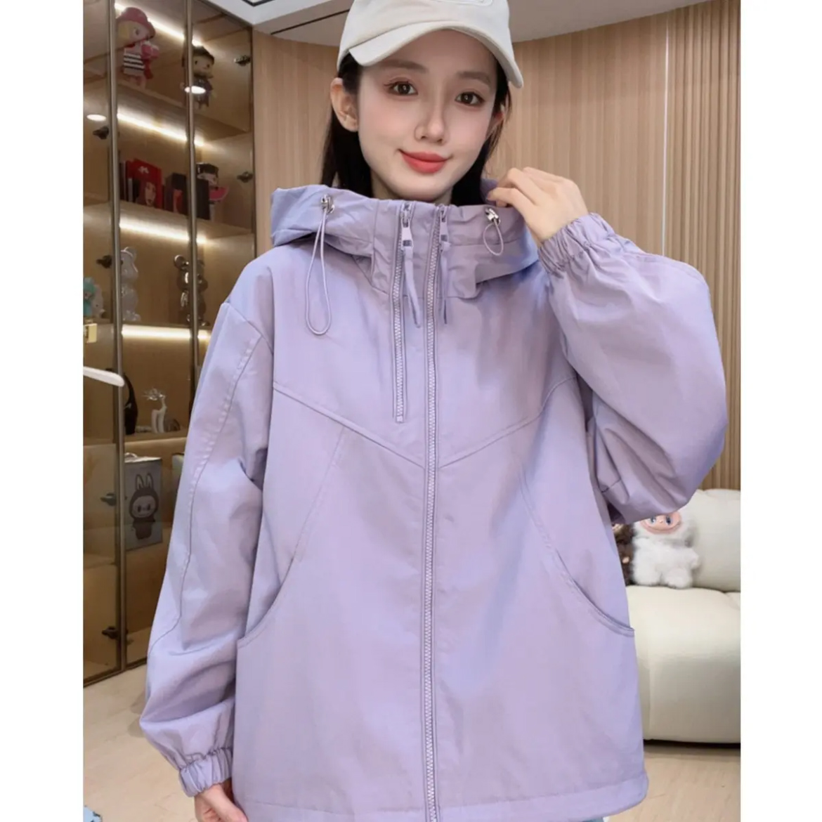 春秋季连帽短外套运动风女韩版上衣运动百搭短款厚款