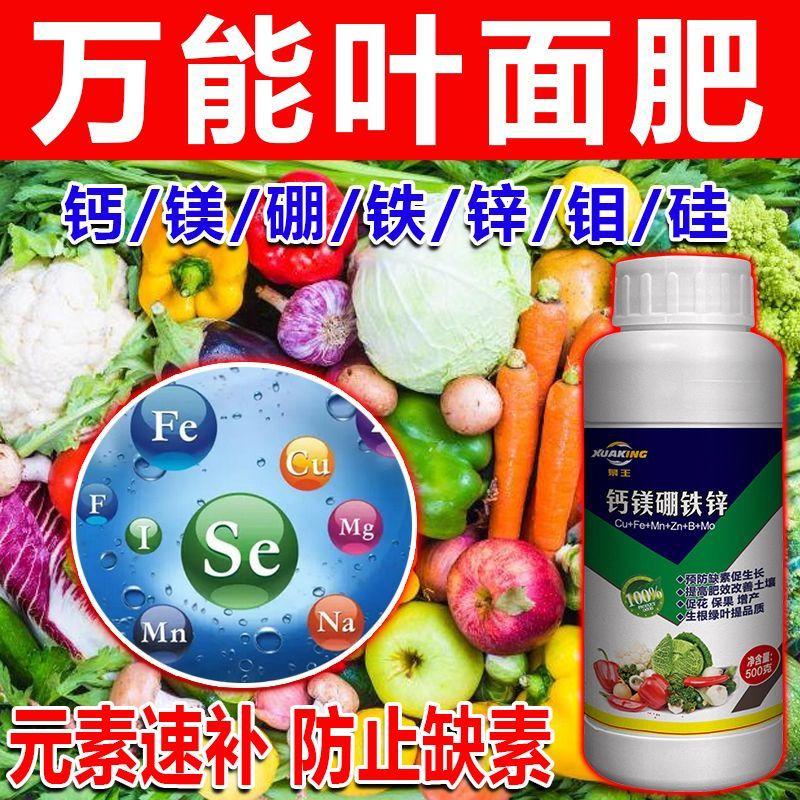 进口钙镁硼锌铁叶面肥螯合中微量元素西红柿草莓果树黄瓜蔬菜通用