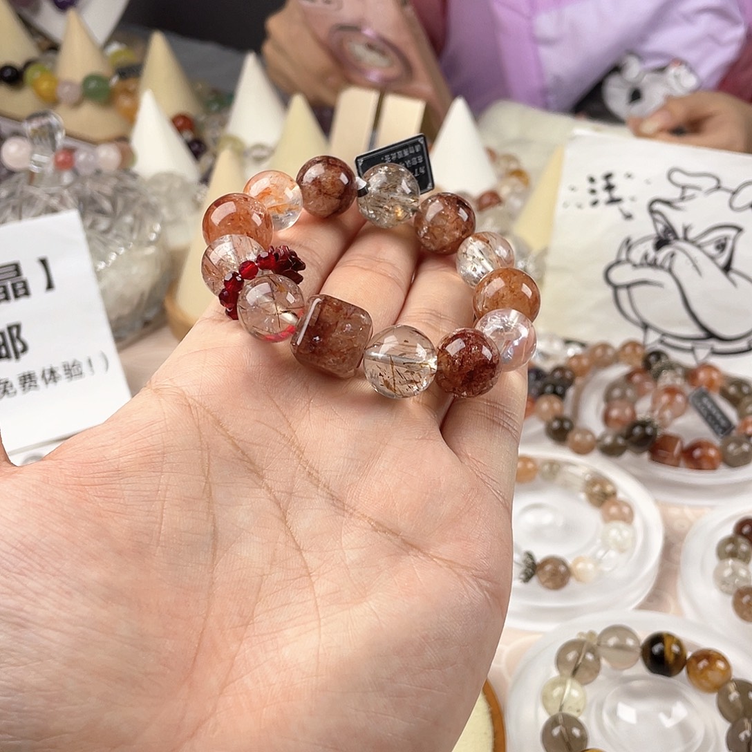 银S925镀金镶嵌手链水晶