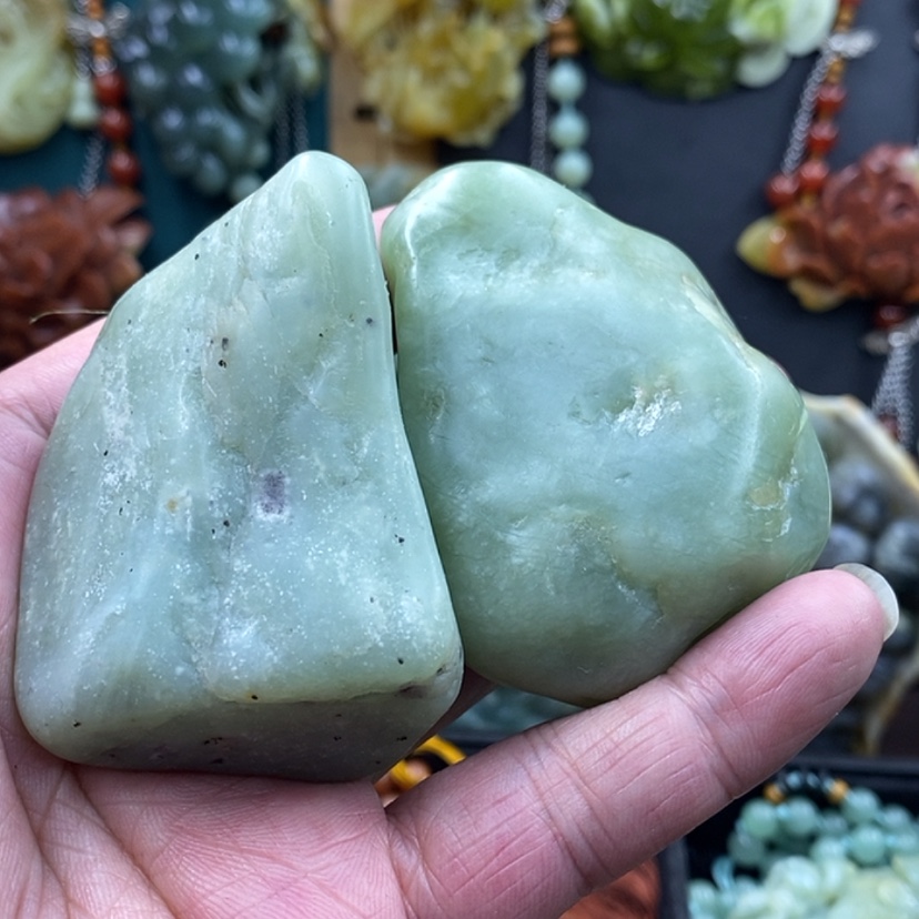 【闪购商品】未镶嵌岫玉把件两个