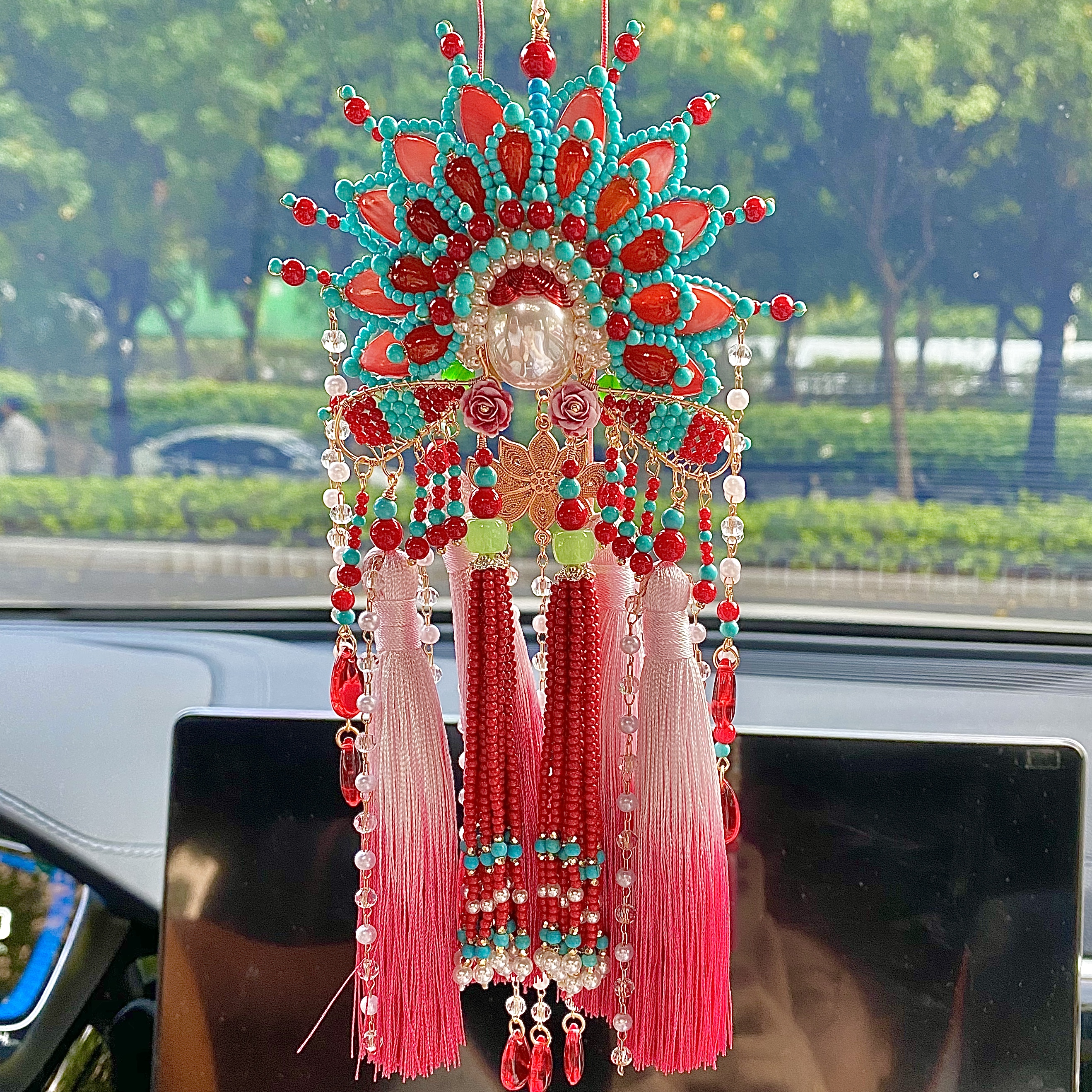 国风国潮刀马旦花旦汽车挂件车载挂件包包挂件手工挂件节日礼物