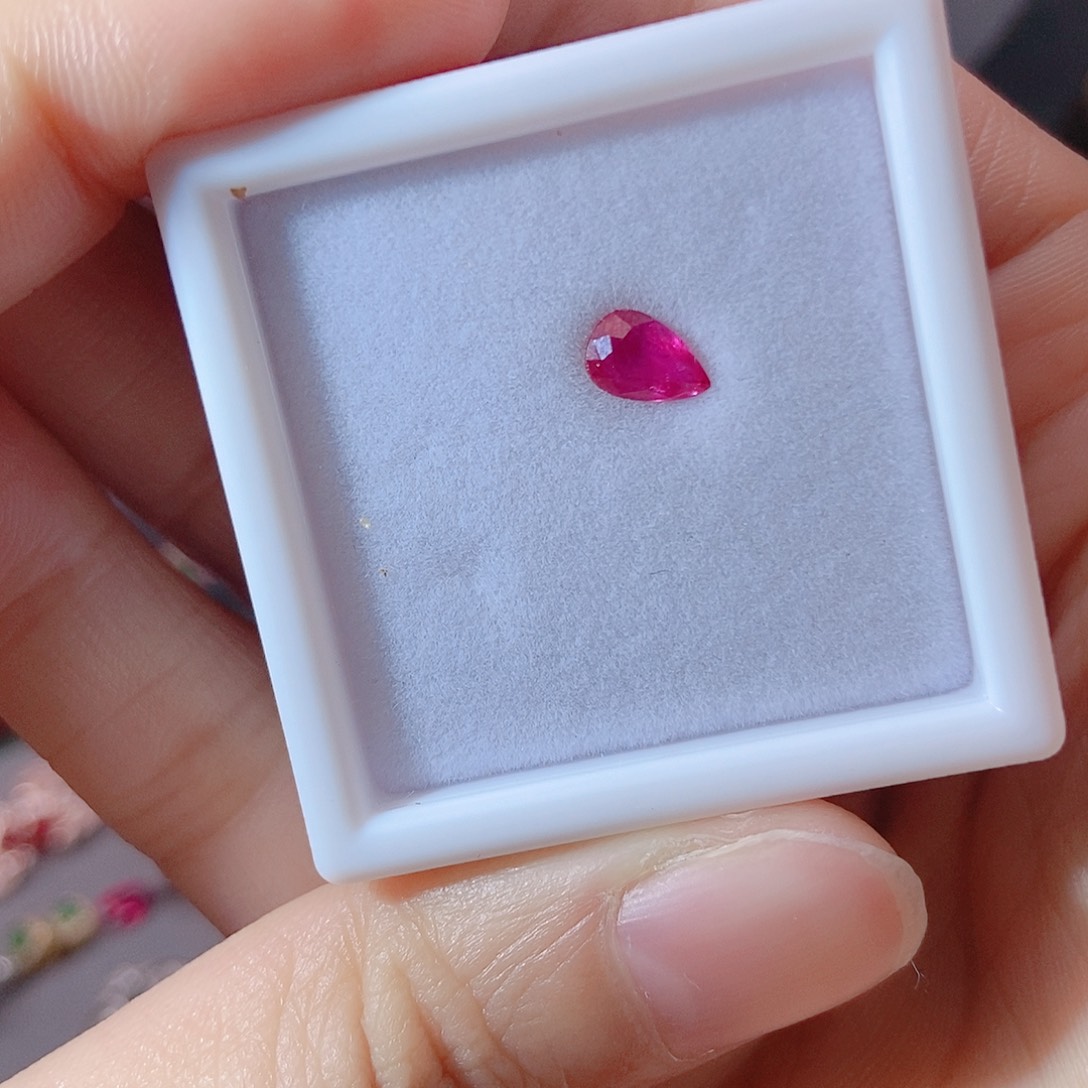 红宝石戒指银S925镶嵌惠