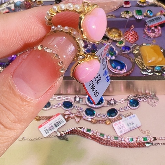 女王粉贝贝贝壳银S925镶嵌