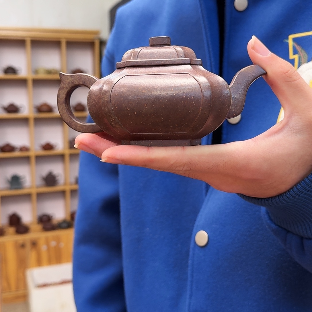 紫砂茶壶四方抽角井栏260cc