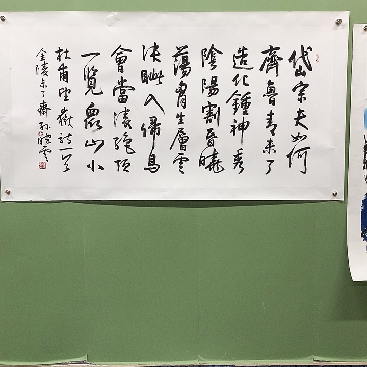 横款精品书法岱宗