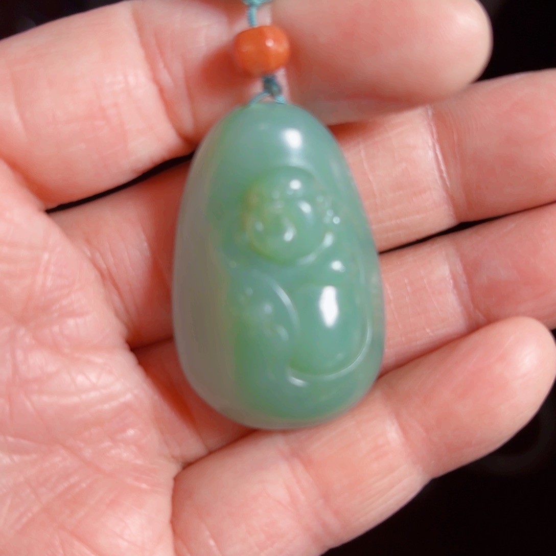 和田玉（碧玉）吊坠未镶嵌小*