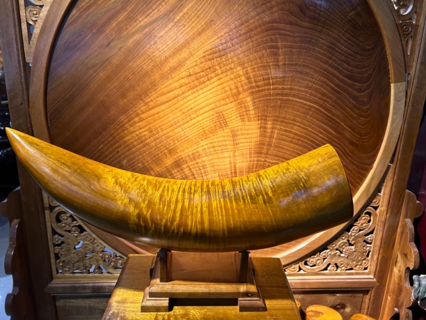 金丝楠木象牙摆件 直播间商品已截图为准