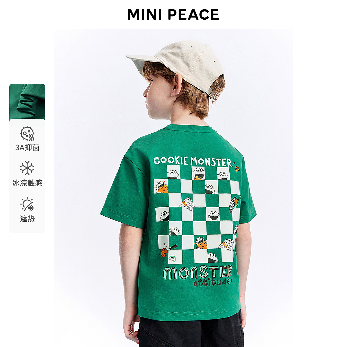 MINIPEACE×芝麻街联名鸟童装短袖T恤1102