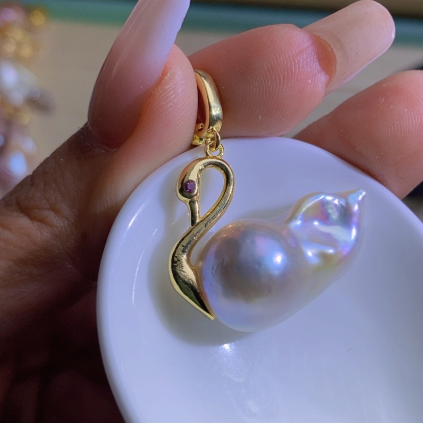 【闪购商品】淡水珍珠天然珍珠（微瑕）合金