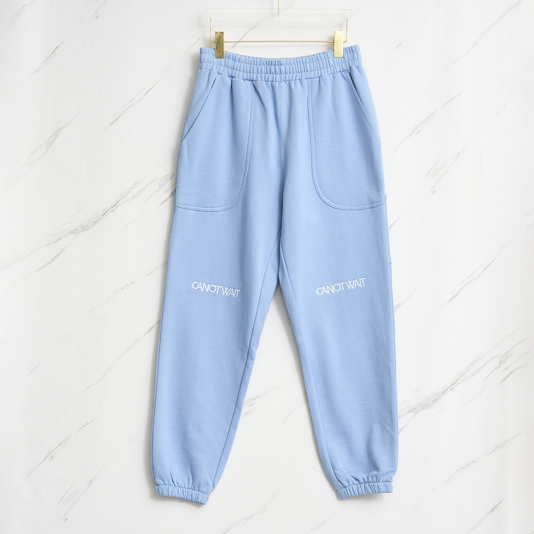 CANOTWAIT中性logo刺绣卫裤/O1GP00011