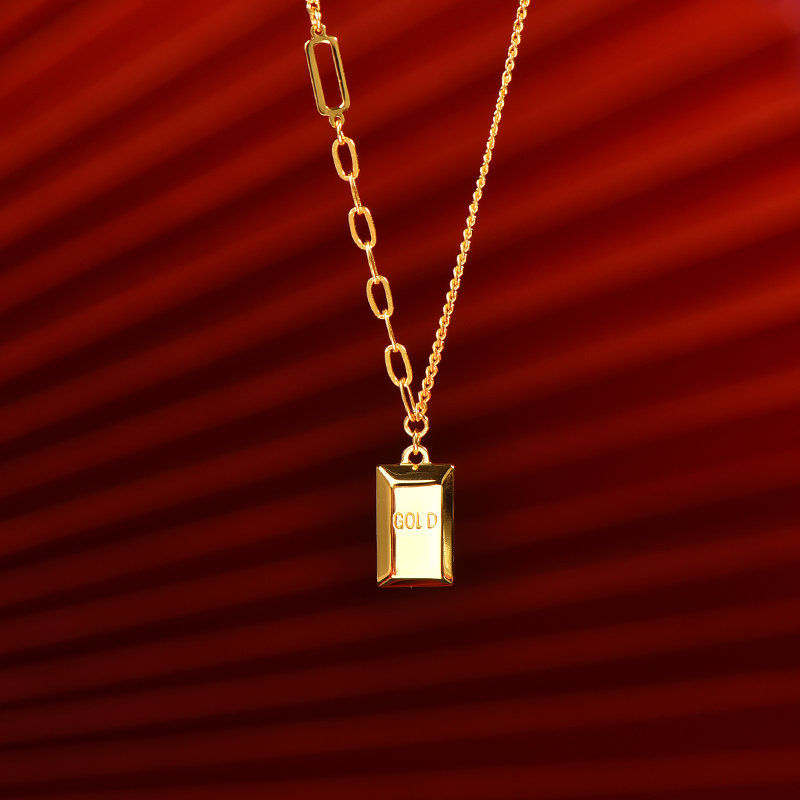 坠链均足银 GO字项链套链传承工艺时尚不掉色手工情侣