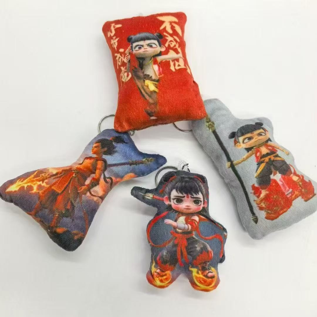 哪吒2魔童闹海同款创意发声玩偶二种语音精美礼物包包挂件装