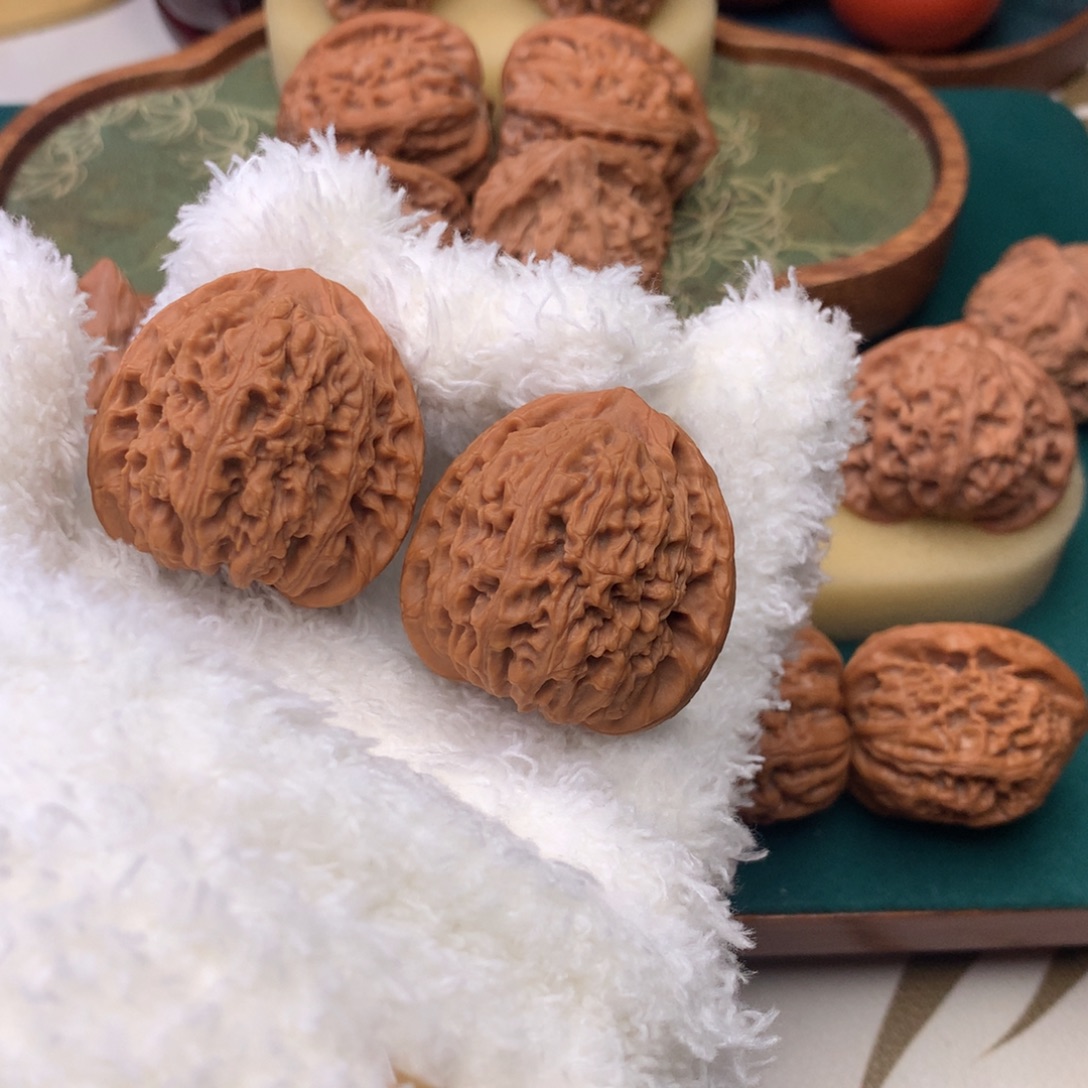 文玩核桃把件南将38有黄