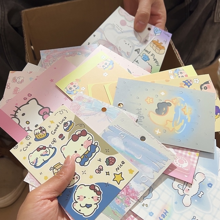 双面直边8×12混款100张