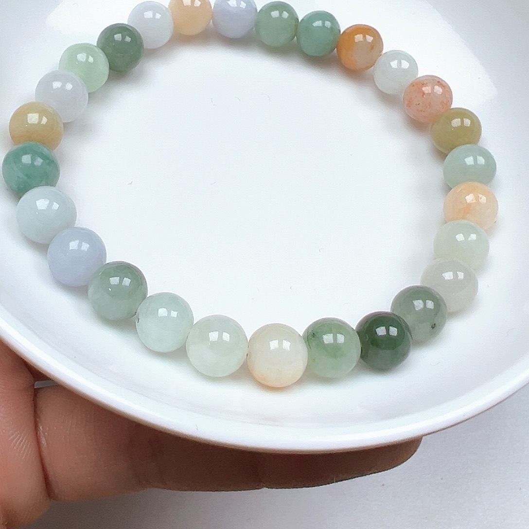 翡翠手链未镶嵌逃*了