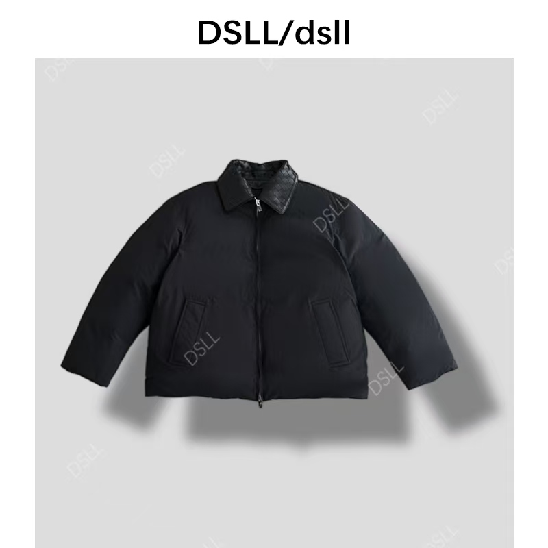 简约舒适皮领可拆卸90棉服D24-003