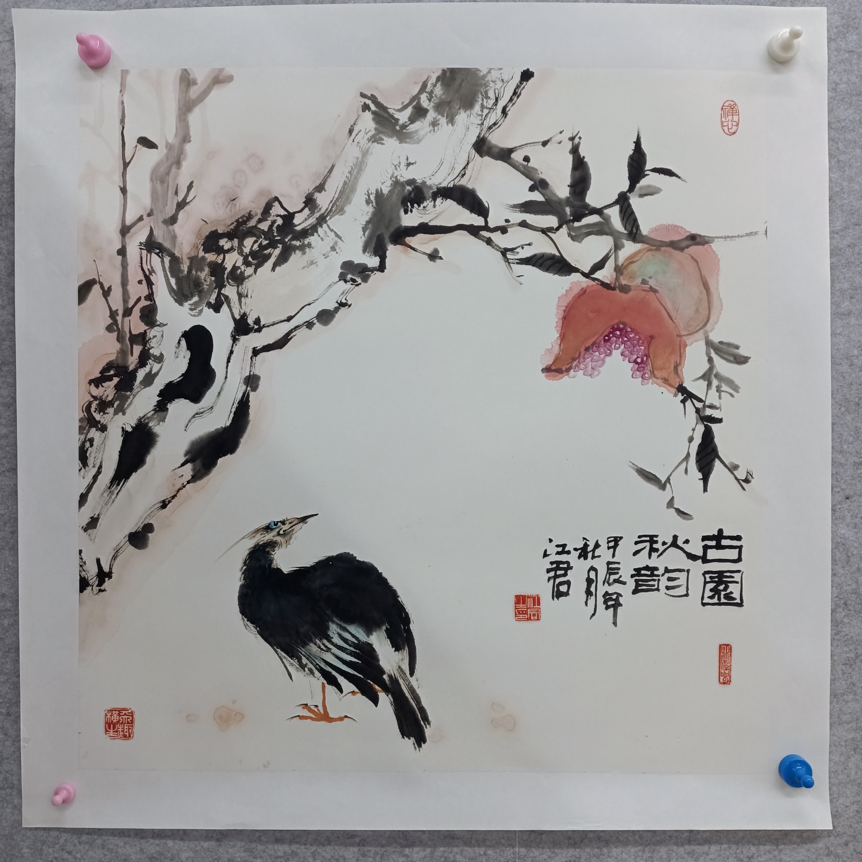 江老师纯手绘国画写意花鸟70-70