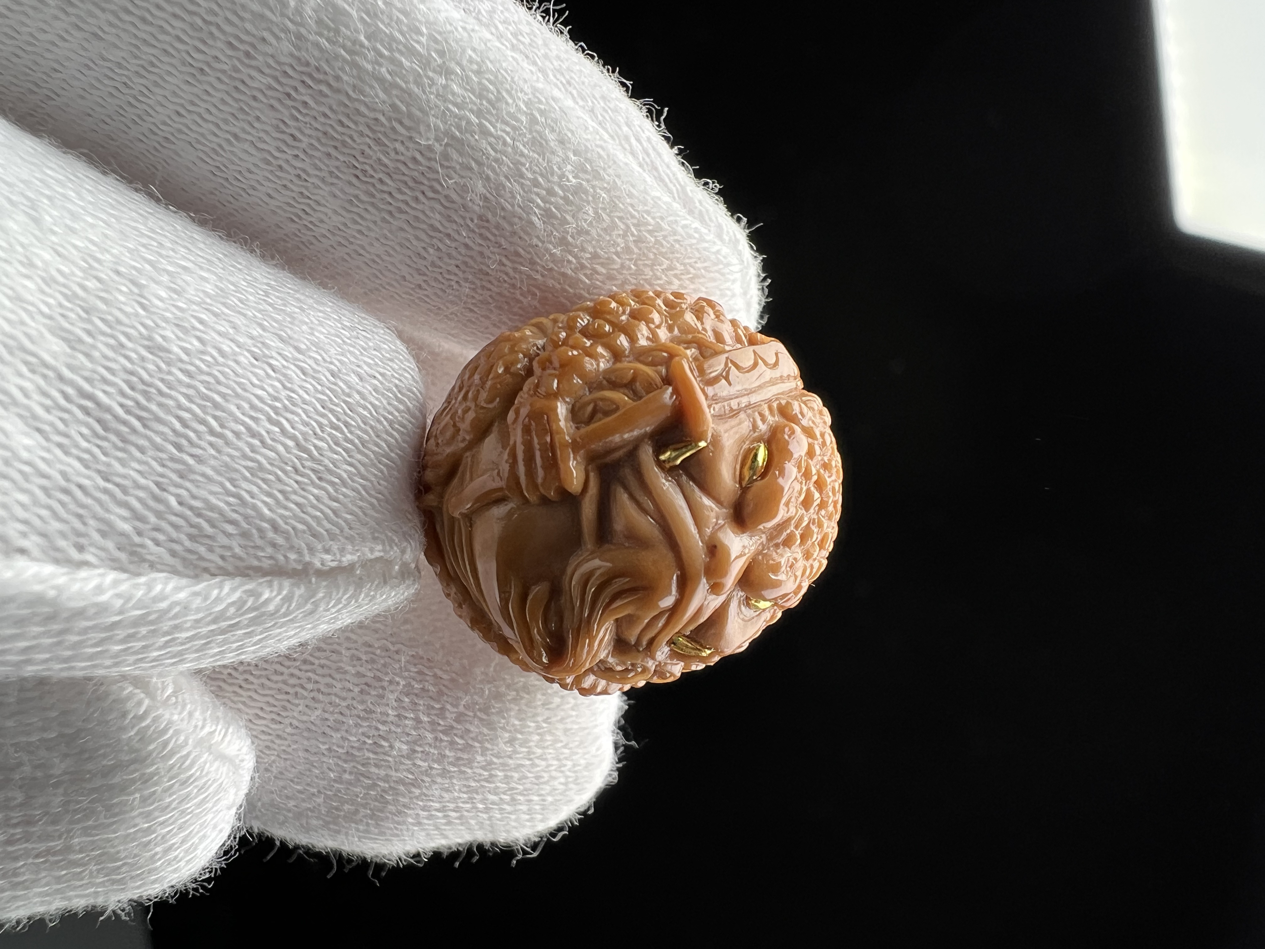 【热爱】 关刀金蟾 猴头核雕