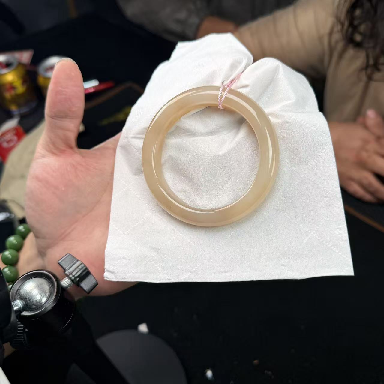 【玉经纶】201682/HQ24-和田玉手镯-多样性发其一