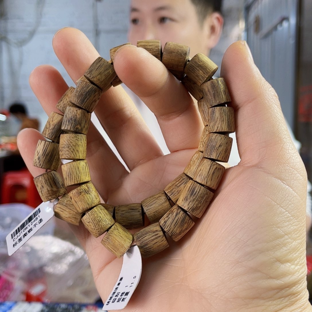 沉香手串棋楠乌身桶珠单圈1.1/11克多样性发一
