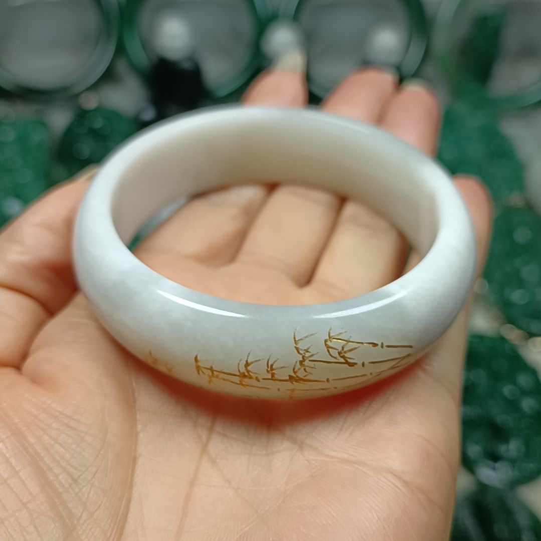 未镶嵌独山玉轮胎手镯56