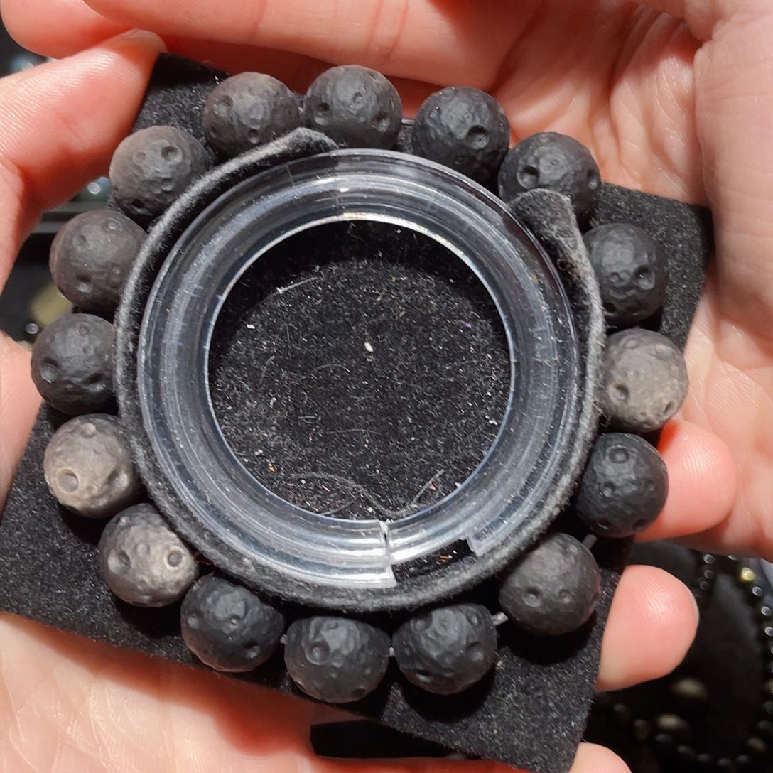 黑曜岩手链未镶嵌硕****呀