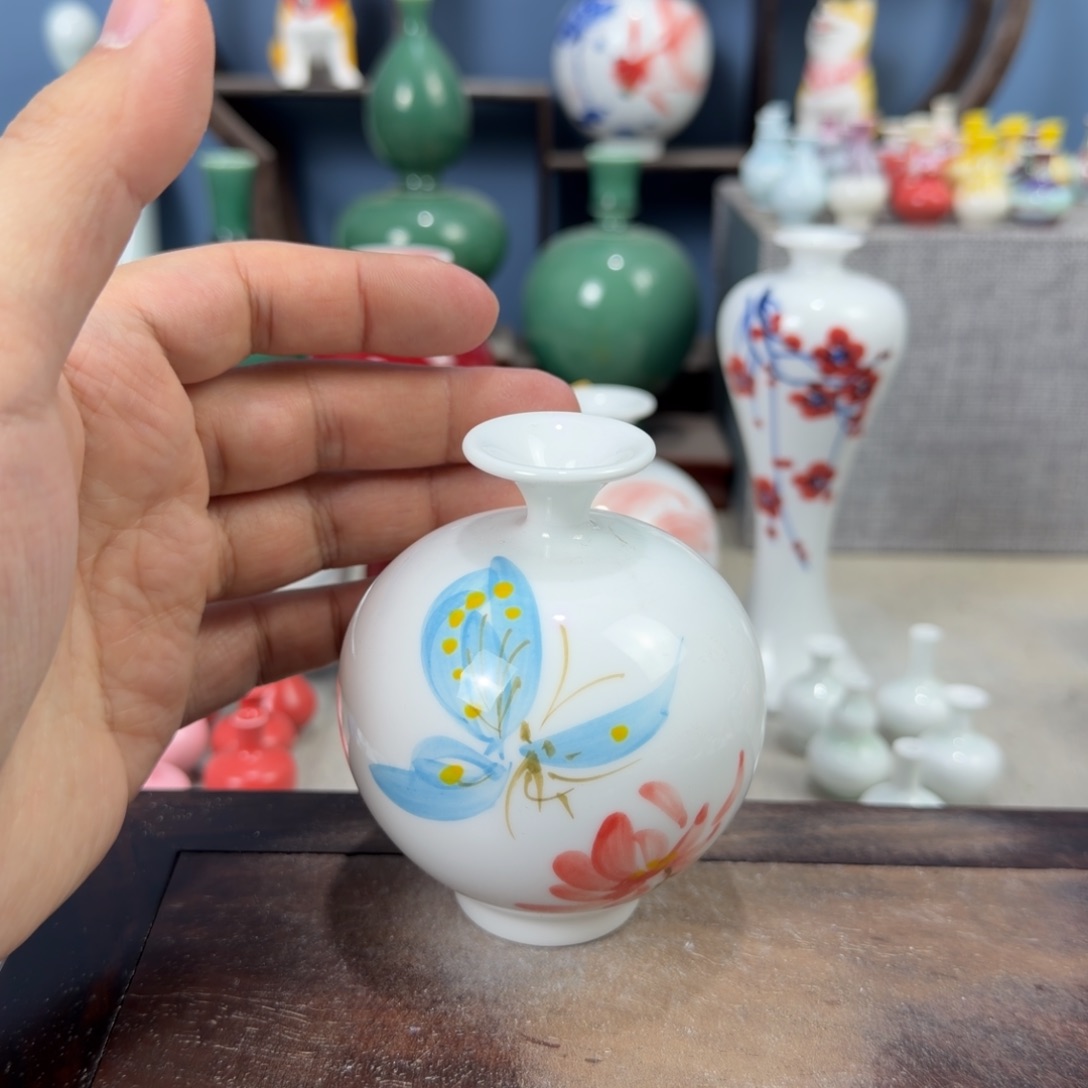 陶瓷手工小花器摆件