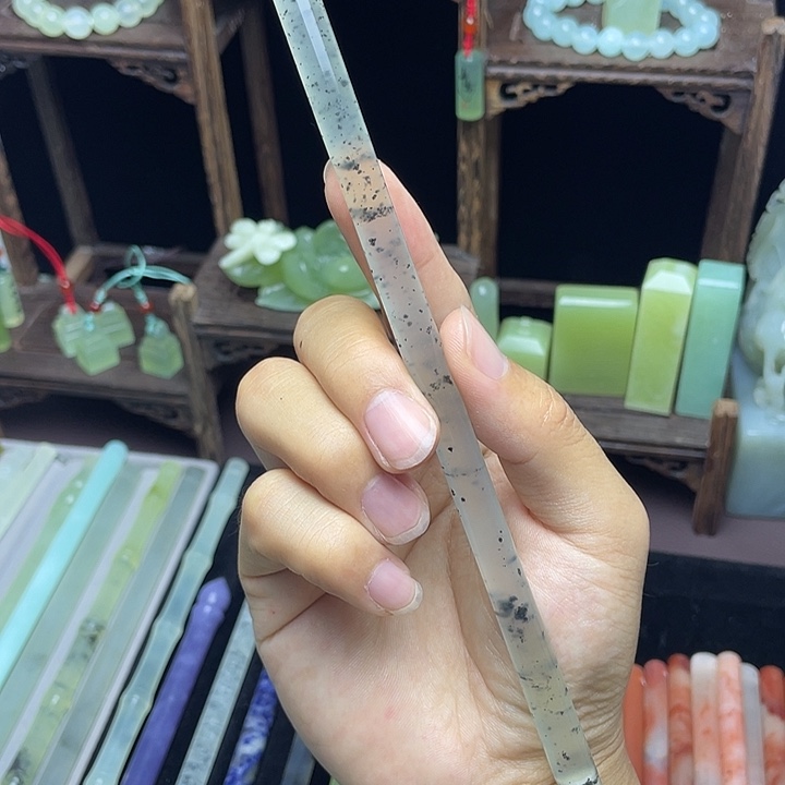 福利款岫玉水墨笔杆