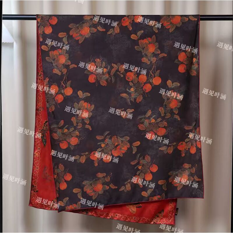 YS024柿柿如意蝶（70*180）女士围巾