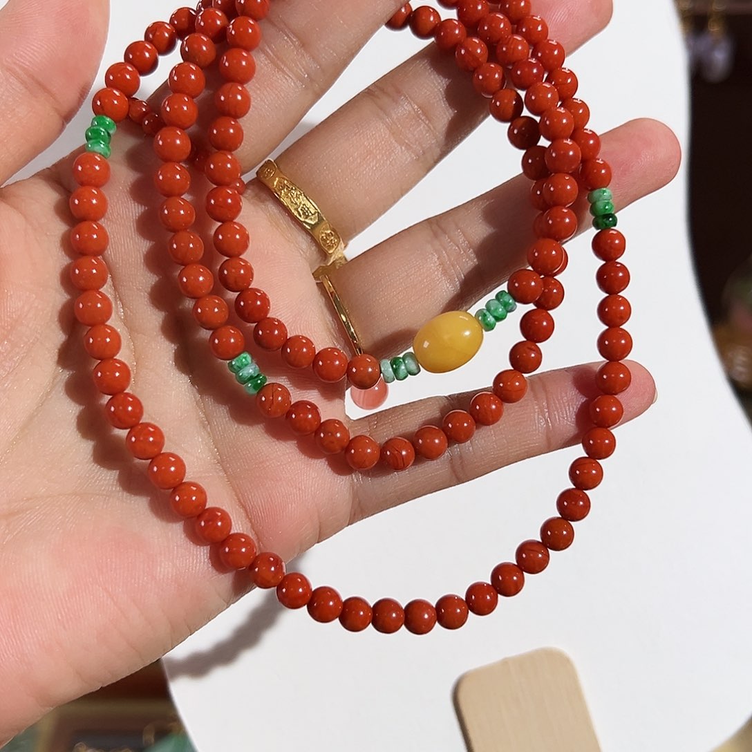 南红玛瑙颈饰未镶嵌
