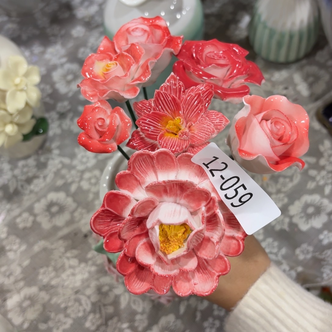 陶瓷花，拍满20发货，退款拉黑，1259