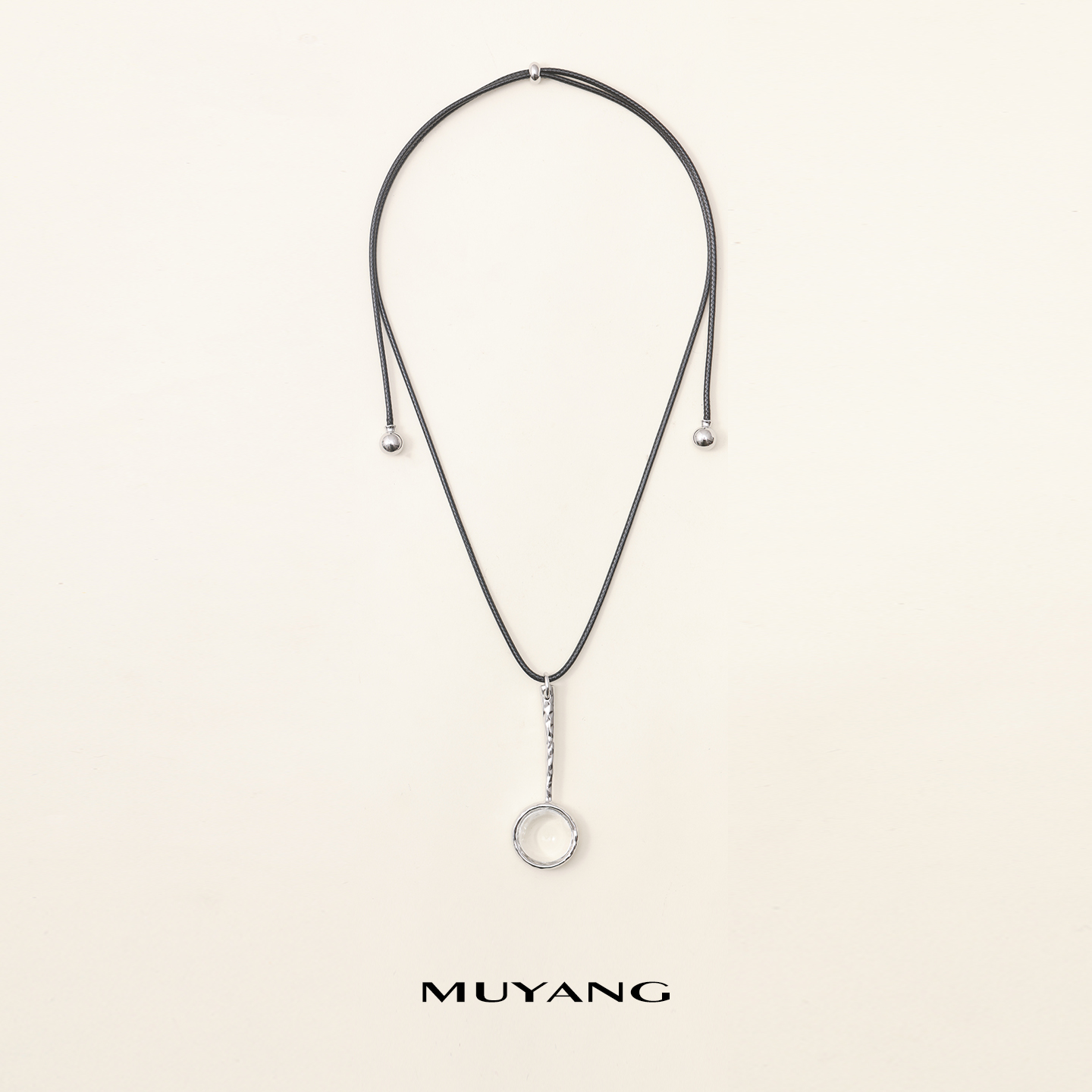 muyang/慕阳 铜合金琉璃项链 时尚气质百搭个性简约清镜项链小众
