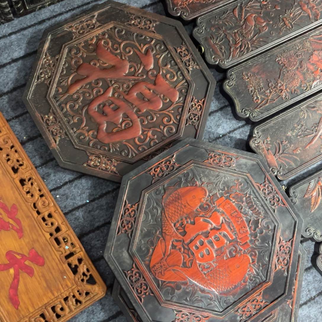 木江***光非洲紫檀木雕牌匾挂匾