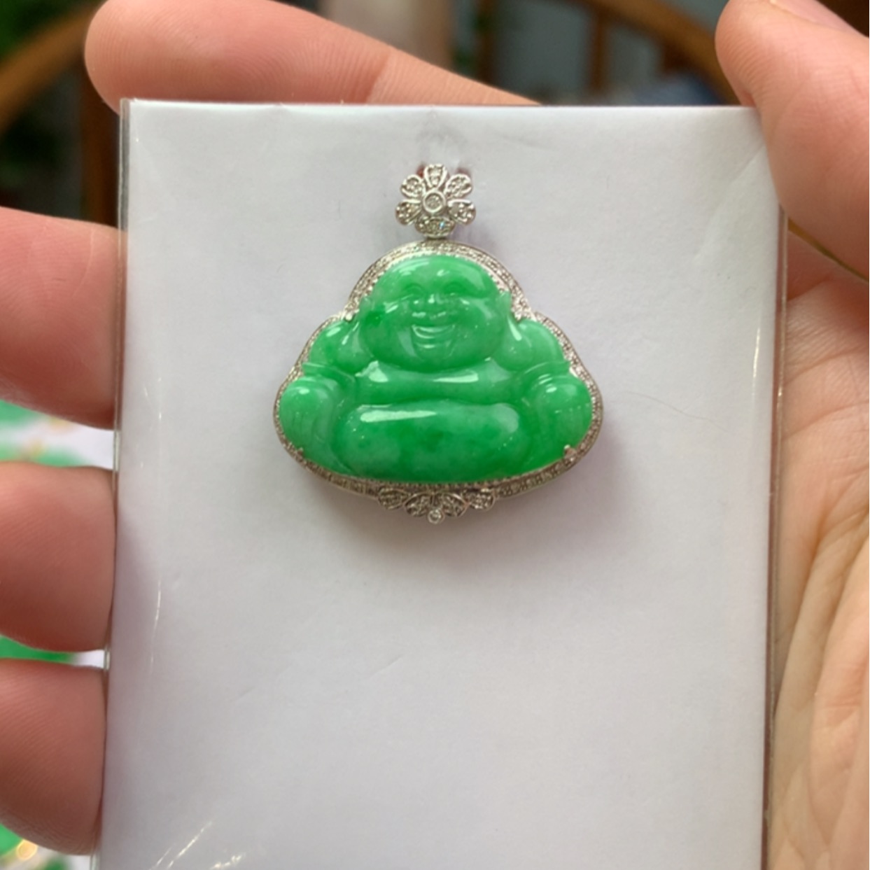 【闪购商品】翡翠颈饰18K金镶嵌翡翠首饰